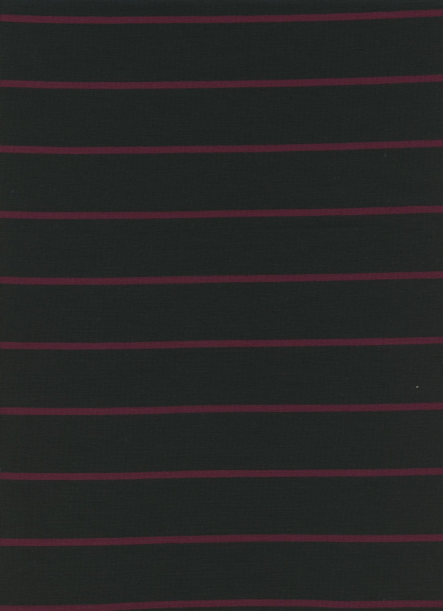 18319 STRIPE BLACK/ELDERBERRY ATHLETIC BLACK JERSEY KNITS RAYON SPANDEX RED SOLIDS TOP SELLERS