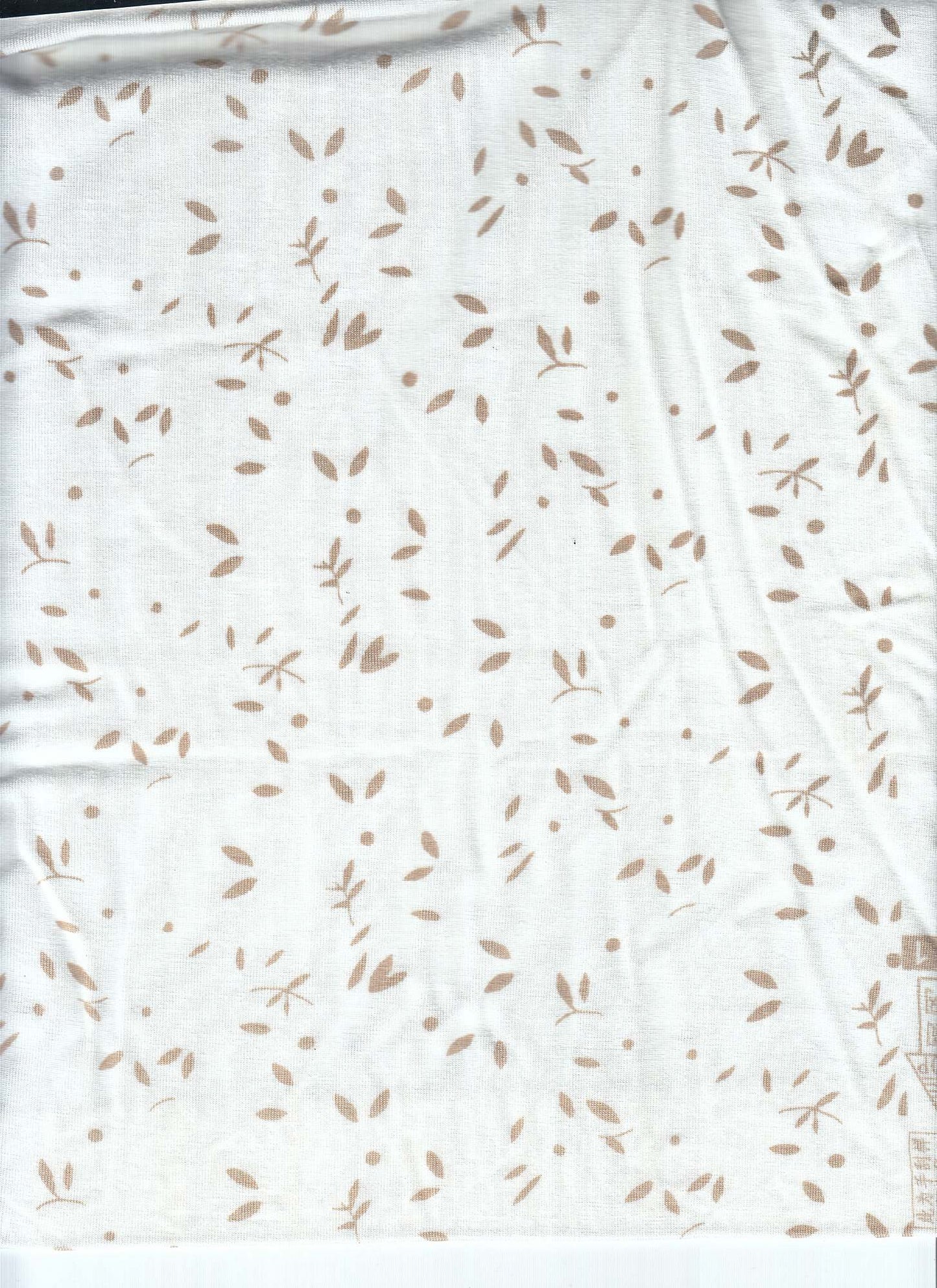 PFLR 10063 FALL WHITE/BEIGE BROWN PRINTS TEXTURED WOVEN
