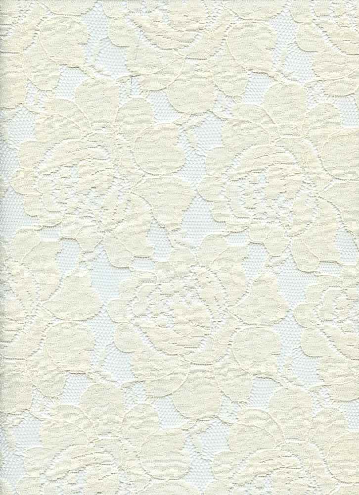 19606 NATURAL NON STRETCH LACE OFFWHITE/IVORY