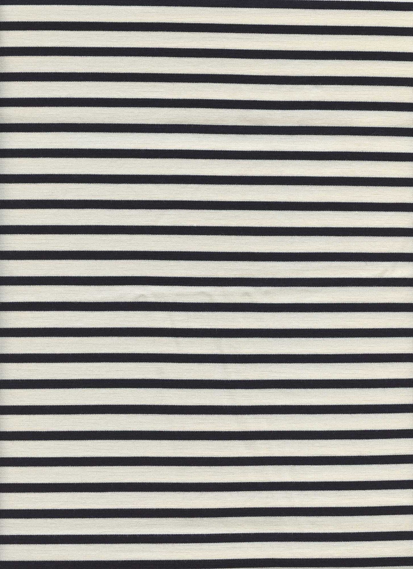 13999 STRIPE WHITE/NAVY KNITS PONTI/OTTOMAN STRIPES