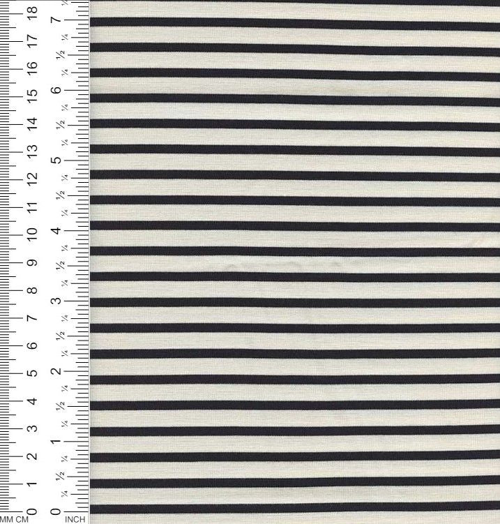 13999 STRIPE WHITE/NAVY KNITS PONTI/OTTOMAN STRIPES