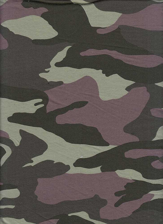 18319 CAMO ROGER ATHLETIC GREEN GREY JERSEY KNITS PURPLE RAYON SPANDEX SOLIDS TOP SELLERS