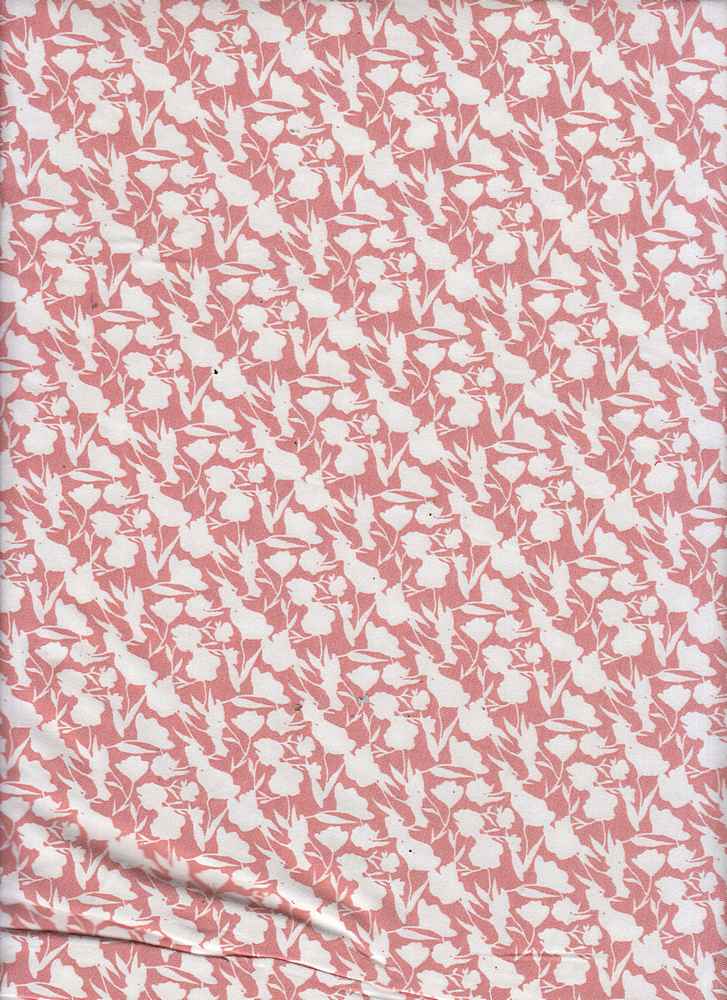18319 L. FLORAL MIA CORAL ATHLETIC JERSEY RAYON SPANDEX SOLIDS TOP SELLERS