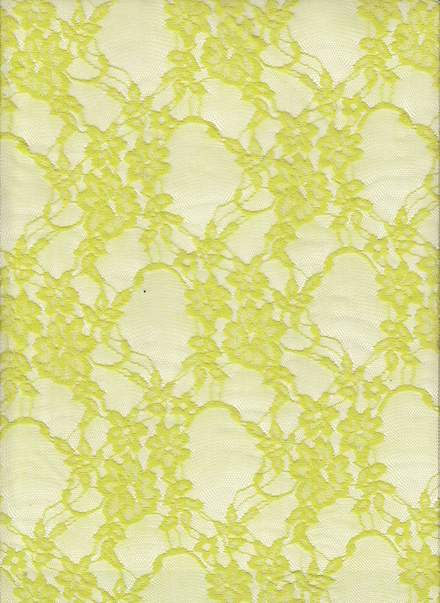 19608 LIME GREEN STRETCH LACE