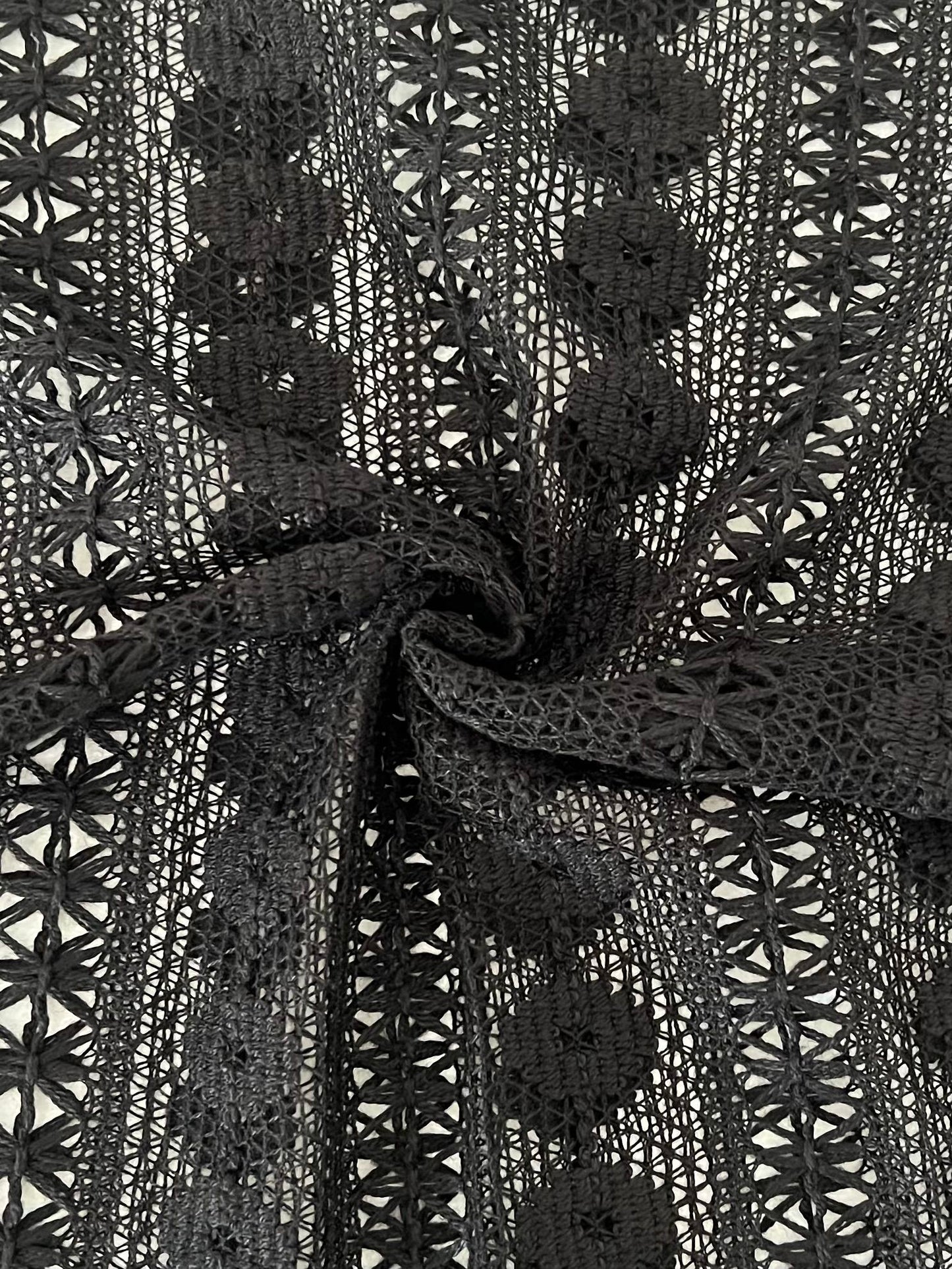 19696 BLACK NON STRETCH LACE