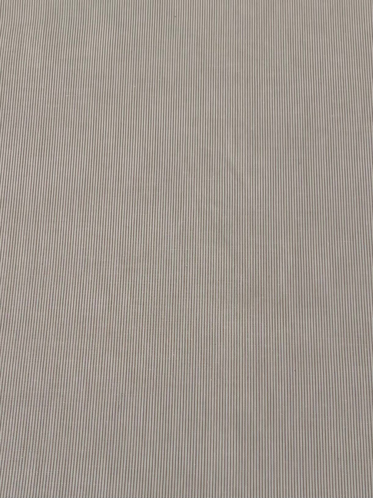 19408 TAN/WHT POPLIN PRINTS STRIPES WOVEN