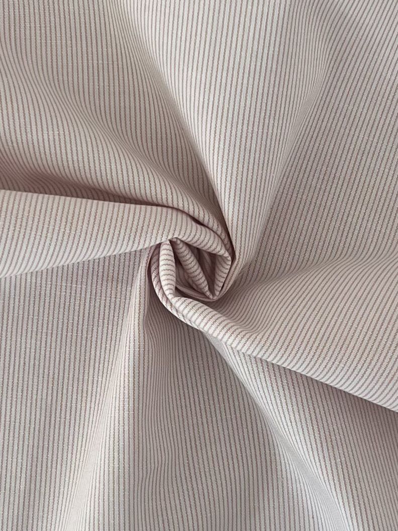 19408 MUTED CLAY/WHT POPLIN PRINTS STRIPES WOVEN