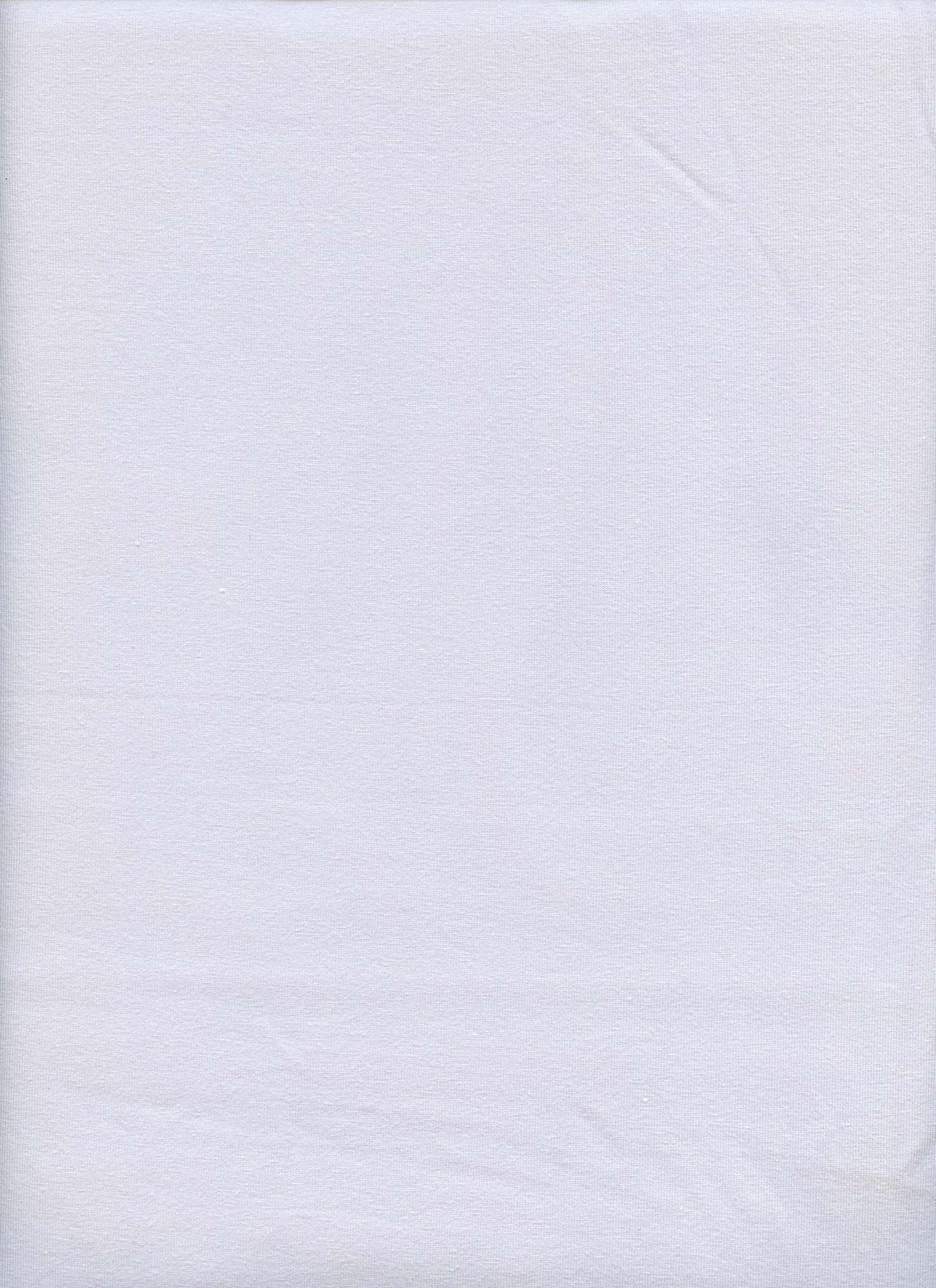 CSJ 240 WHITE ATHLETIC COTTON/COTTON SPANDEX KNITS SOLIDS WHITE