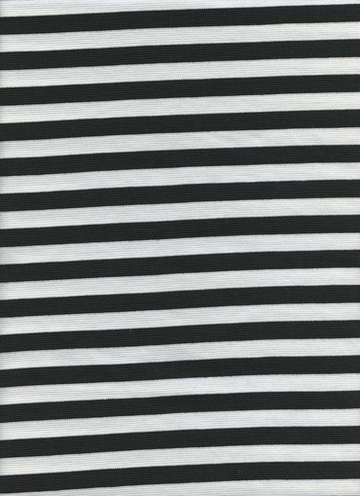 13058 PONTI WHITE/BLACK KNITS PONTI/OTTOMAN STRIPES