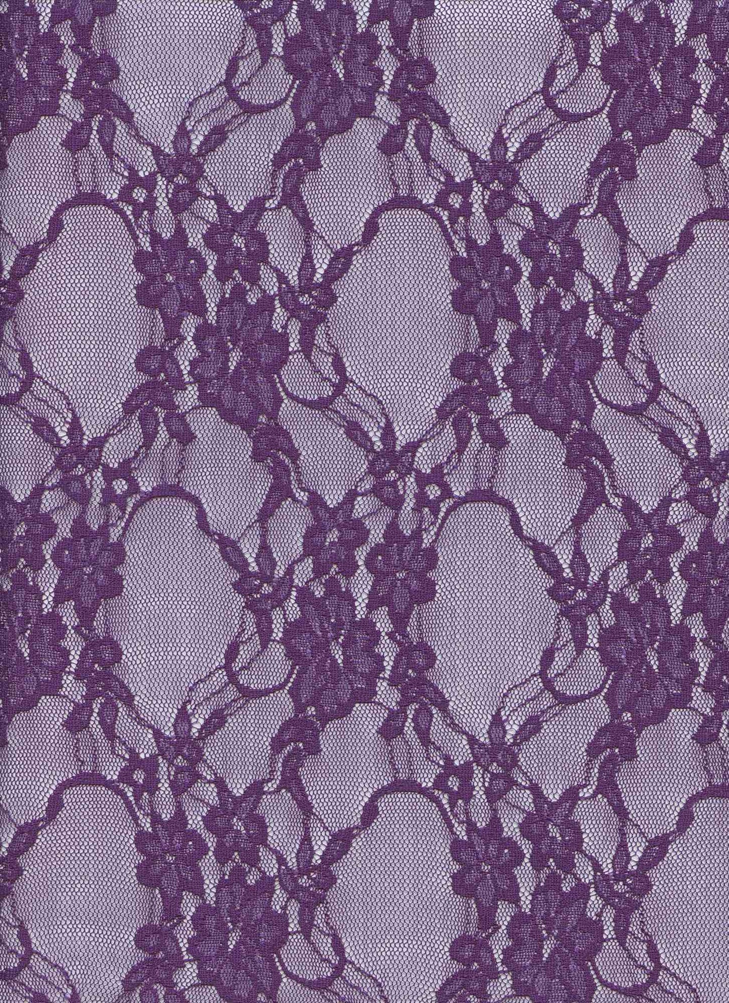19608 EGGPLANT PURPLE STRETCH LACE