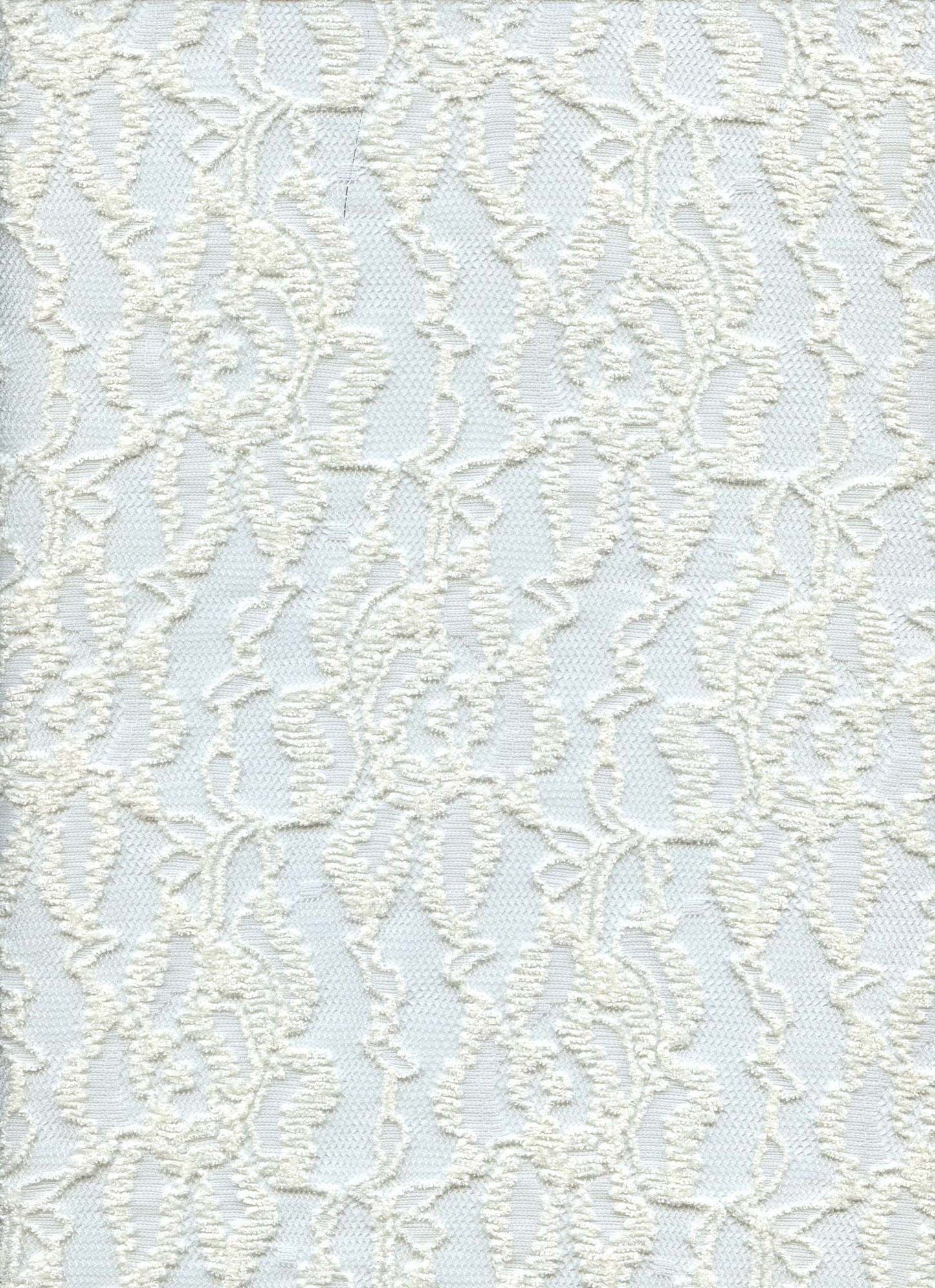 19604 WHITE CHENILLE STRETCH LACE WHITE