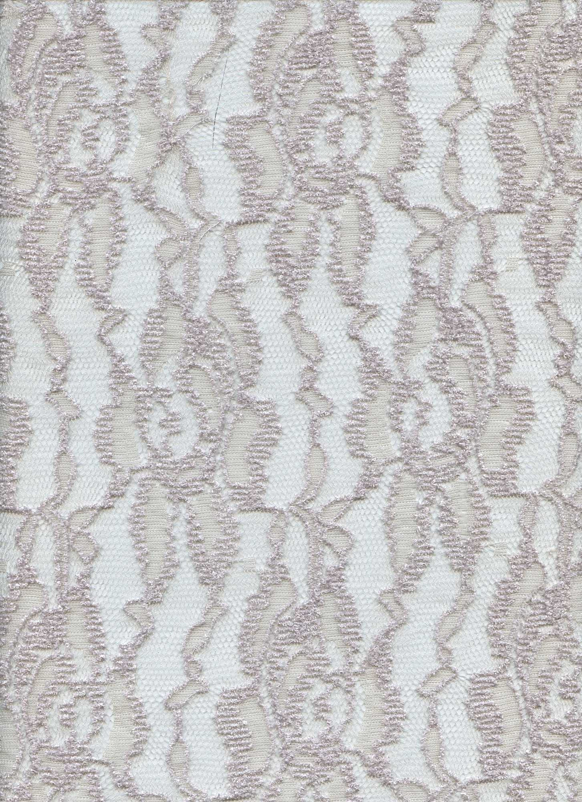 19604 SILVER CHENILLE GREY STRETCH LACE