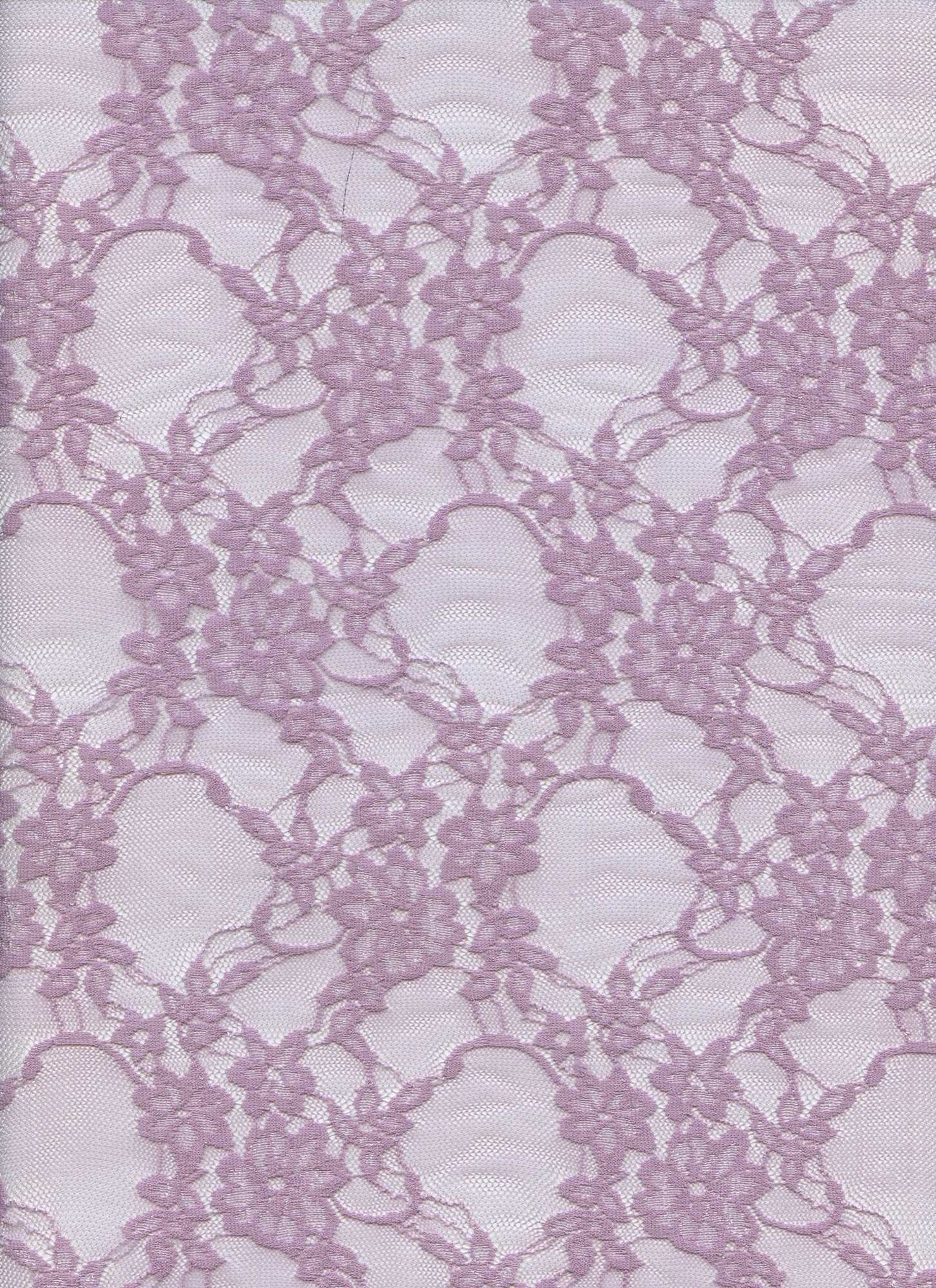 LACE 19608 ROSE LILAC PURPLE STRETCH LACE