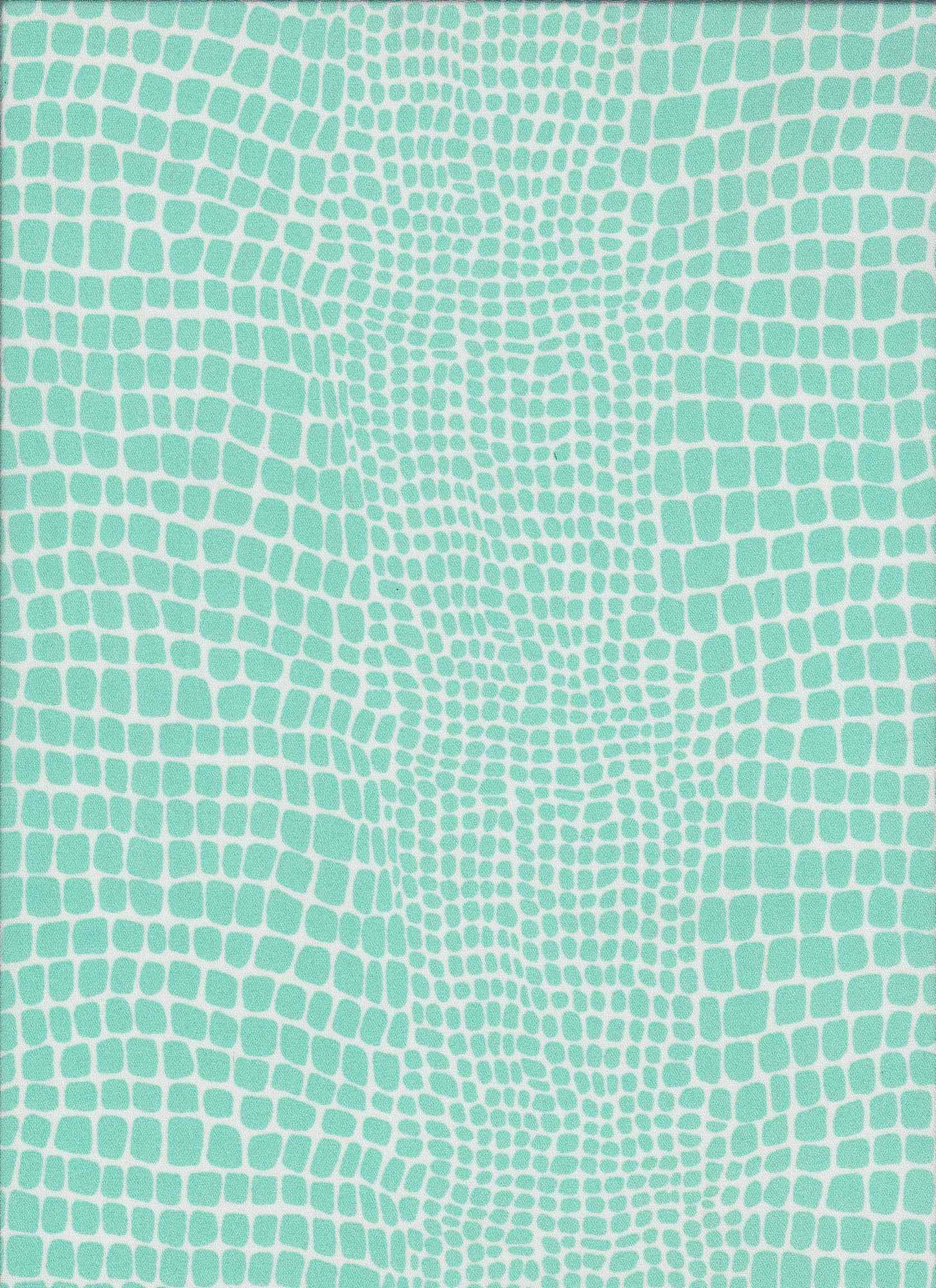 18072 WHITE MINT CHIFFONS GREEN PRINTS WOVEN