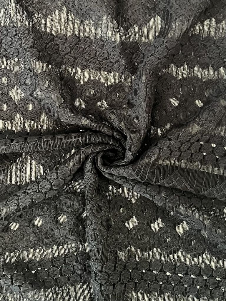 15108 BLACK BLACK NON STRETCH LACE
