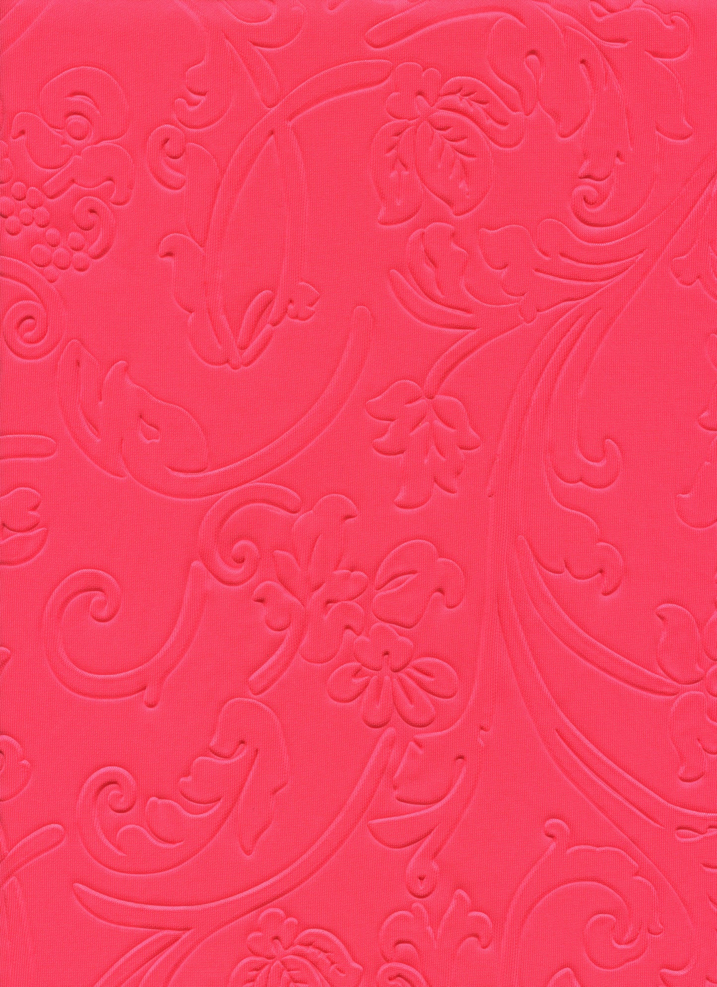 EMBOSSED TECHNO BRIGHT CORAL EMBELLISHMENT/EMBOSSED JACQUARD/NOVELTY KNITS ORANGE TECHNO/CREPE/SCUBA