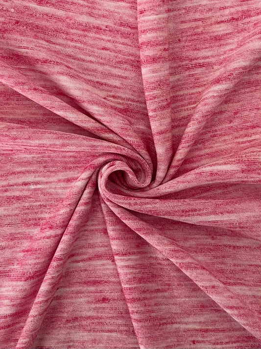 15131 FUSCHIA JERSEY KNITS RED SLUB/NEPS SPACE DYE