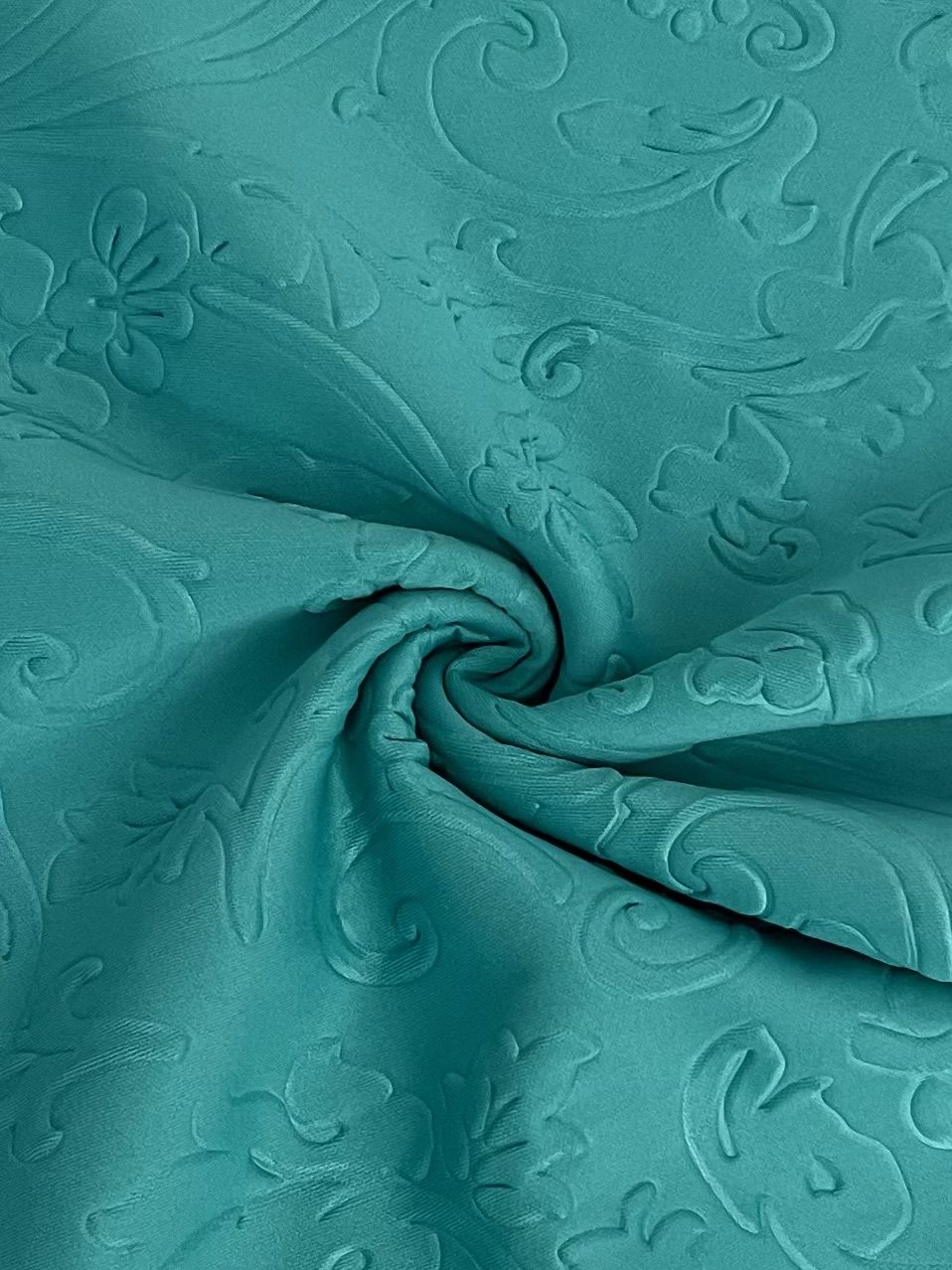 EMBOSSED TECHNO MINT DARK EMBELLISHMENT/EMBOSSED GREEN JACQUARD/NOVELTY KNITS TECHNO/CREPE/SCUBA