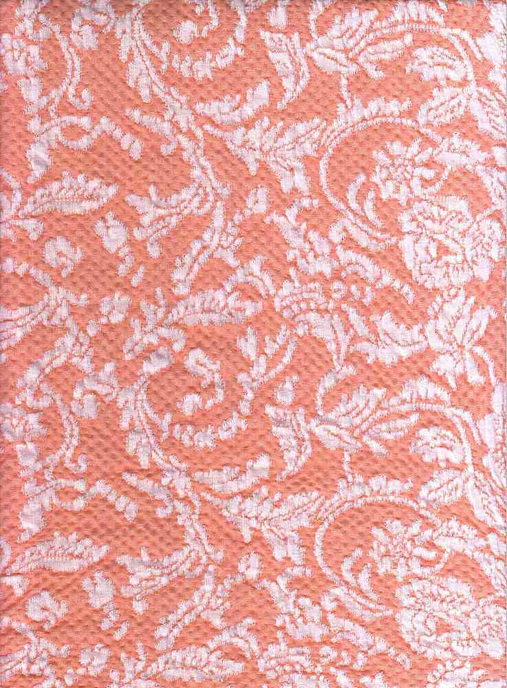 17048 PEACH/NATURAL DOUBLE KNITS JACQUARD/NOVELTY PRINTS