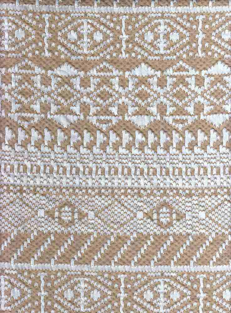 17043 TAUPE/NATURAL BROWN DOUBLE KNITS JACQUARD/NOVELTY PRINTS