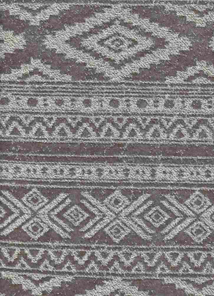 18280 BARK/WHITE BROWN FRENCH TERRY JACQUARD/NOVELTY KNITS