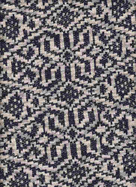 17054 NAVY/NATURAL BLUE FRENCH TERRY JACQUARD/NOVELTY KNITS PRINTS SLUB/NEPS