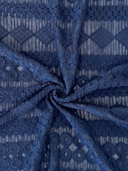 15108 ESTATE BLUE BLUE NON STRETCH LACE