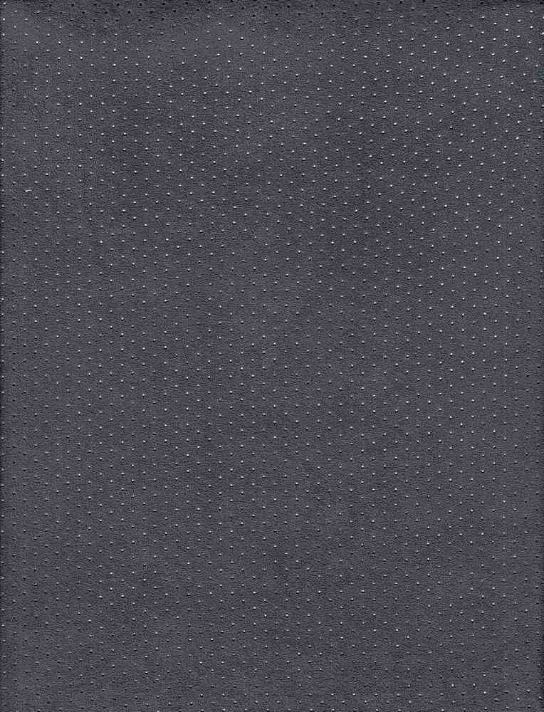 18292 SLATE BLUE GREY KNITS MICROSUEDE PERFORATED SOLIDS