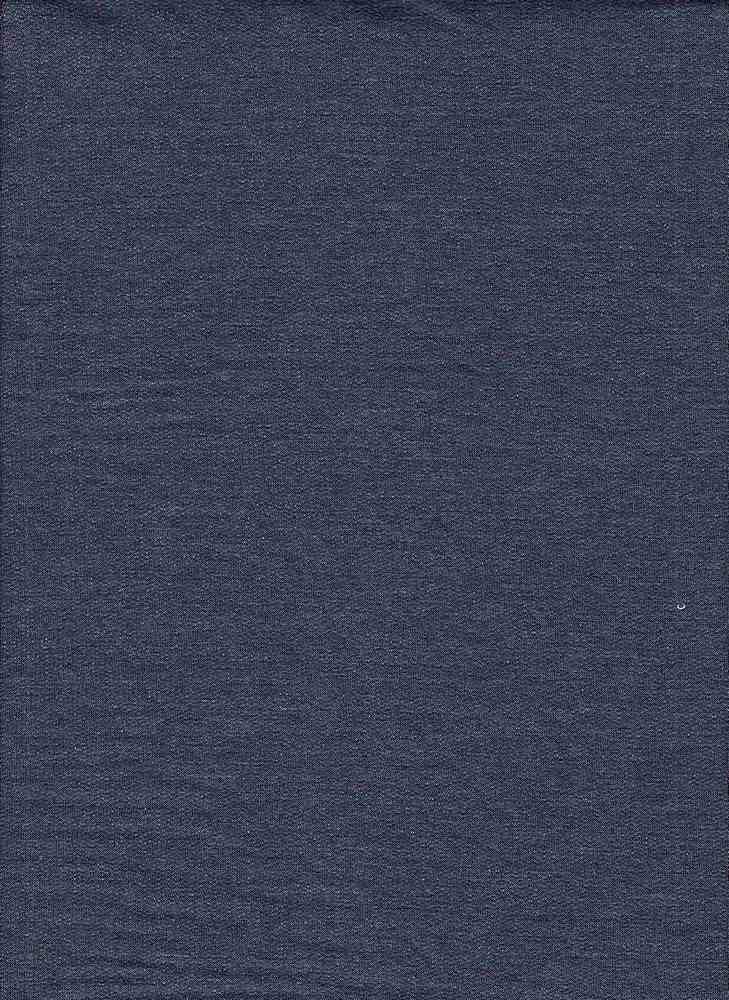 17086 HTR DENIM BLUE FRENCH TERRY KNITS RAYON SPANDEX SOLIDS