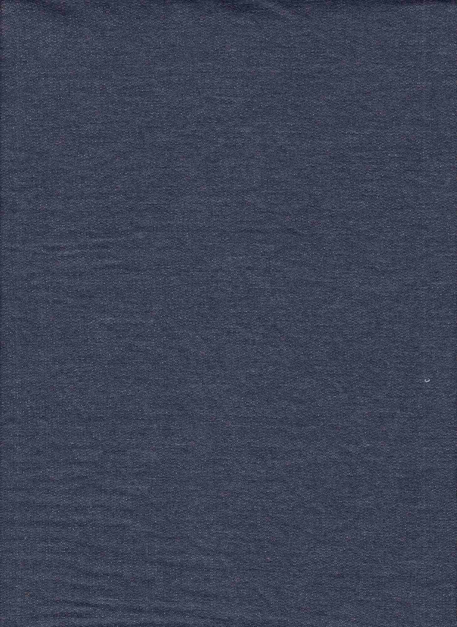 17086 HTR DENIM BLUE FRENCH TERRY KNITS RAYON SPANDEX SOLIDS