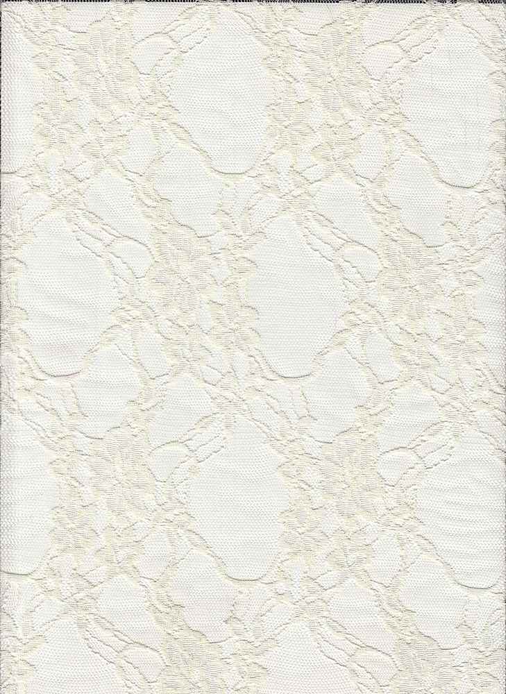 19608 IVORY OFFWHITE/IVORY STRETCH LACE