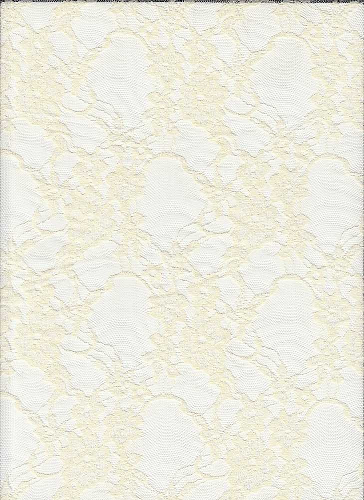 19608 NATURAL OFFWHITE/IVORY STRETCH LACE