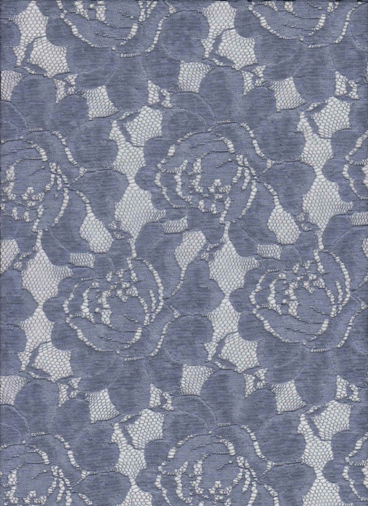 X20010 DENIM BLUE BLUE NON STRETCH LACE