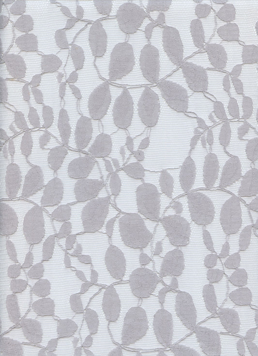 19607 GREY GREY NON STRETCH LACE