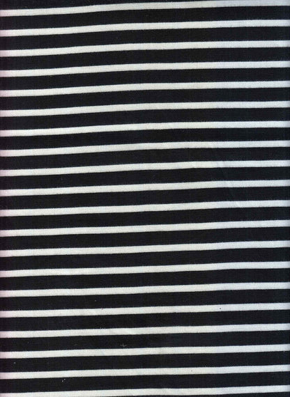 13999 STRIPE BLACK/IVORY BLACK KNITS PONTI/OTTOMAN STRIPES