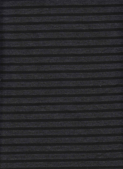 13999 STRIPE BLACK/CHARCOAL BLACK GREY KNITS PONTI/OTTOMAN STRIPES