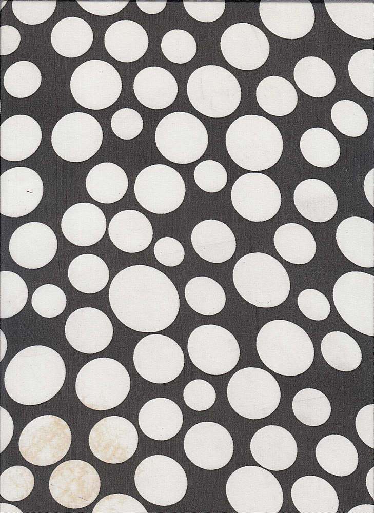 HMCHIFFON DOT WHITE DOT ON BL BLACK CHIFFONS PRINTS WOVEN