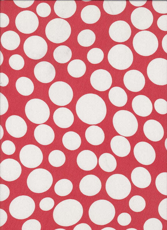 HMCHIFFON DOT FIRE RED CHIFFONS PRINTS RED WOVEN