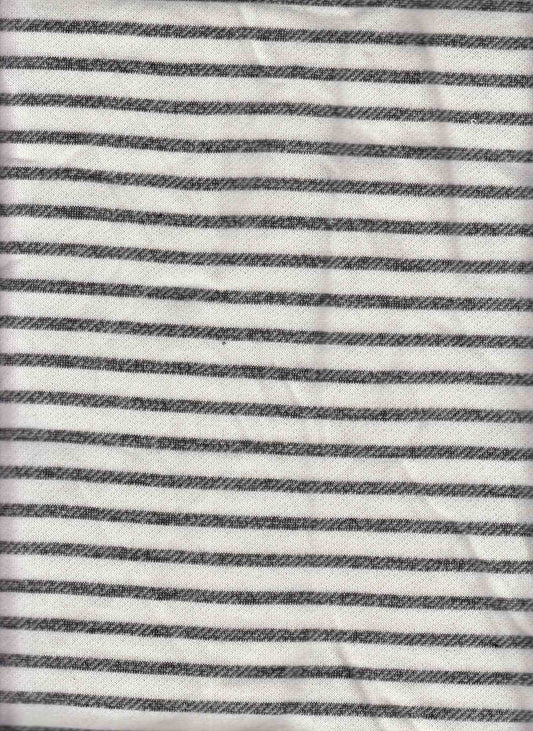 15163 BLACK FRENCH TERRY KNITS STRIPES