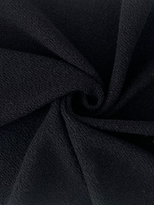 19406 BLACK BLACK FRENCH TERRY KNITS SOLIDS