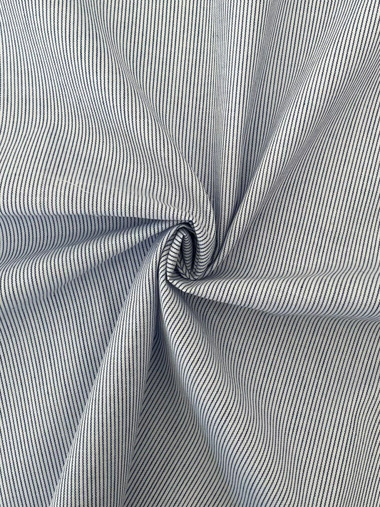 19408 BLUE/WHITE BLUE POPLIN PRINTS STRIPES WOVEN