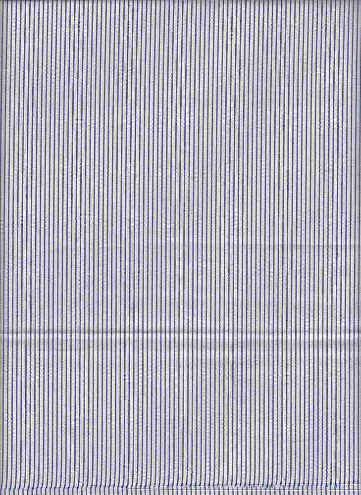 19420 WHITE/NAVY BLUE POPLIN PRINTS STRIPES WOVEN