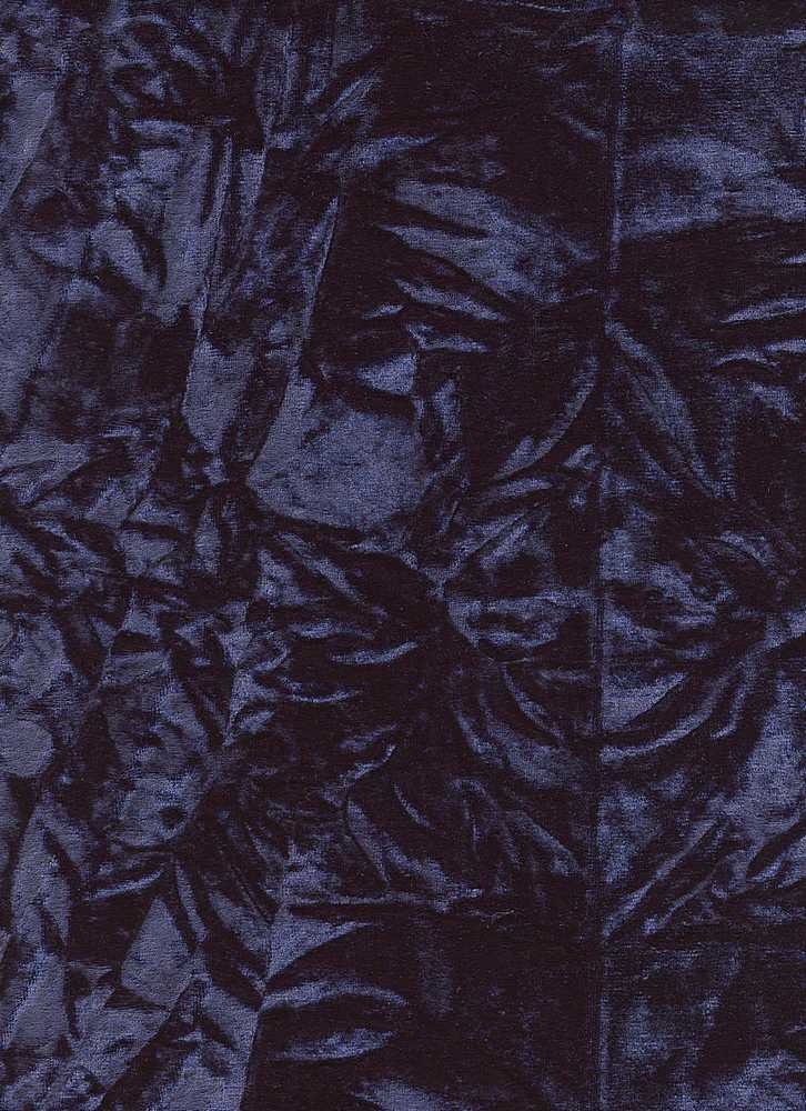 18384 NAVY BLUE COZY/BRUSH "CRINKLE CRUSH PLEATED" JACQUARD/NOVELTY KNITS SOLIDS VELOURS