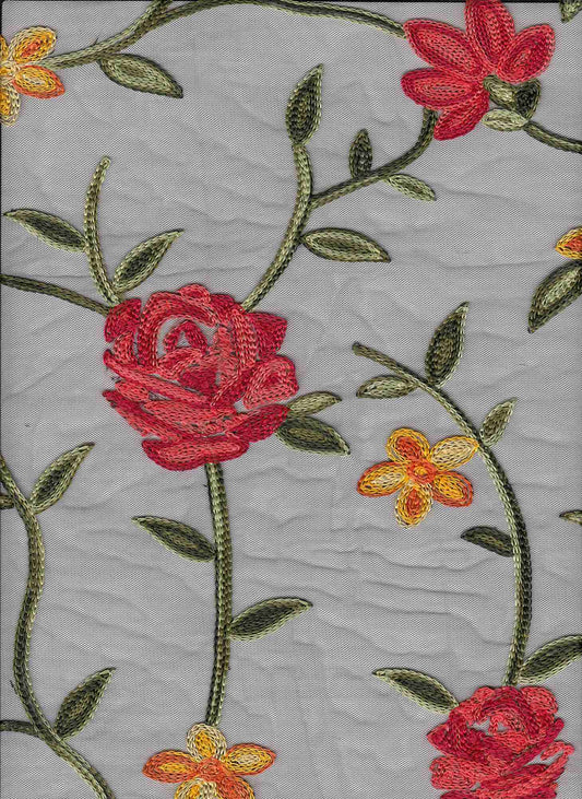 19431 BLACK MULTI BLACK EMBROIDERY