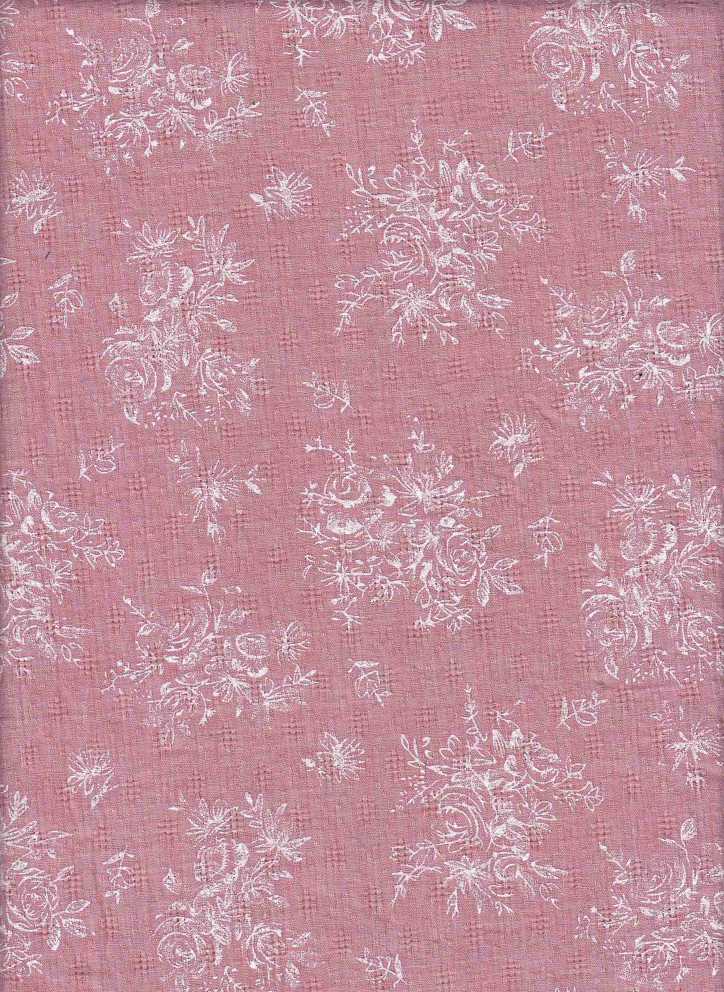 19445 MAUVE PINK PRINTS TEXTURED WOVEN