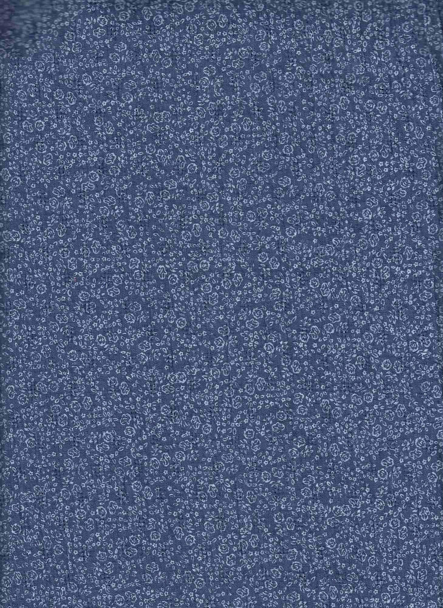19446 DENIM BLUE PRINTS TEXTURED WOVEN