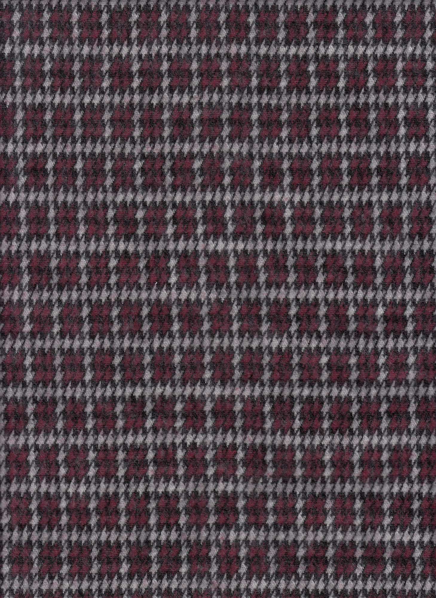 19490 ELDERBERRY COZY/BRUSH DOUBLE KNITS PLAID PRINTS RED