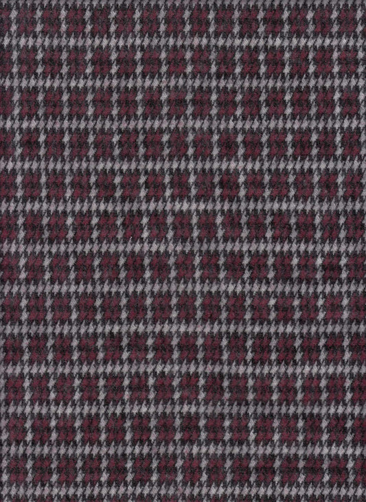19490 ELDERBERRY COZY/BRUSH DOUBLE KNITS PLAID PRINTS RED