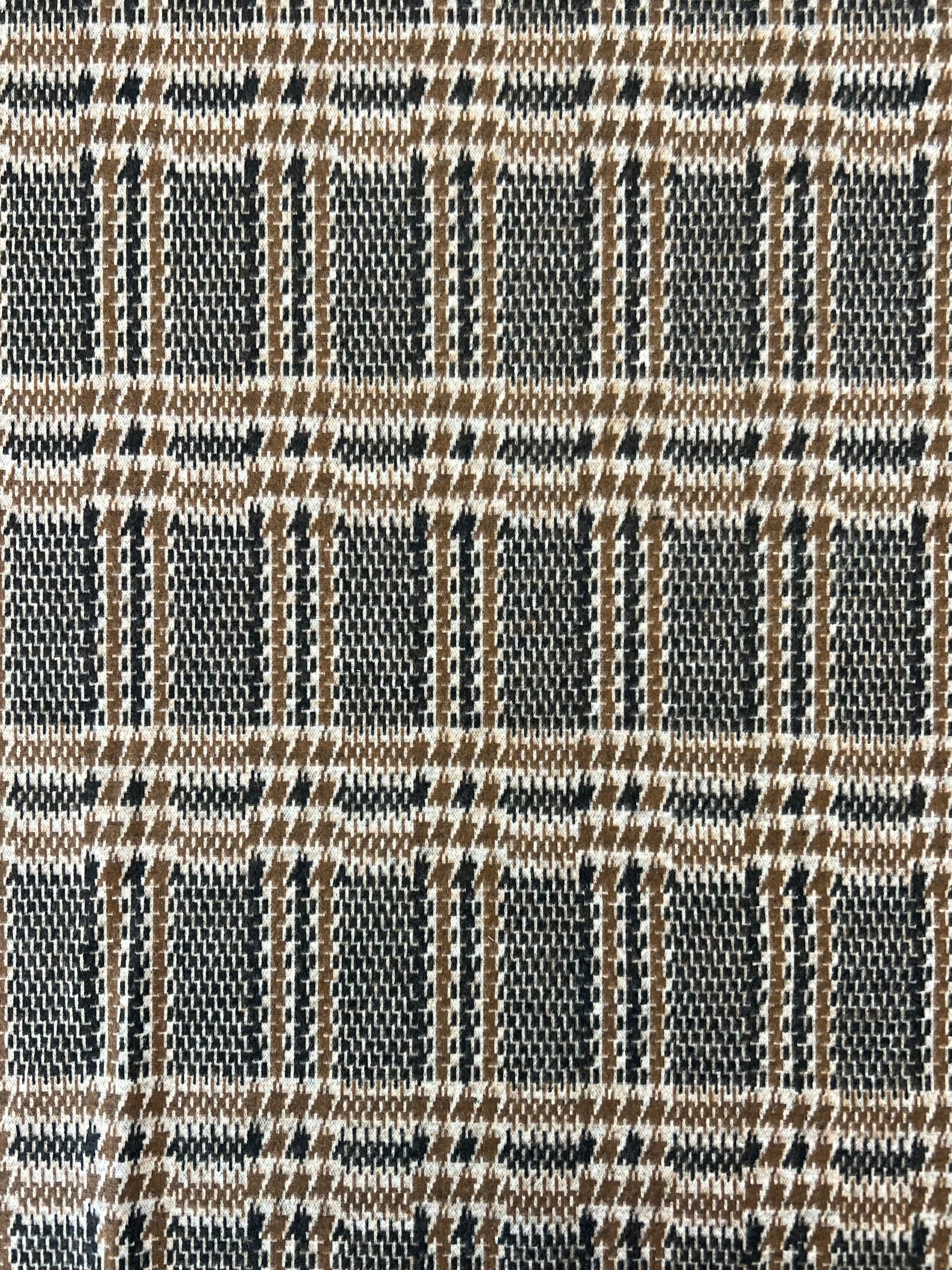 19491 COPPER BROWN COZY/BRUSH DOUBLE KNITS PLAID PRINTS