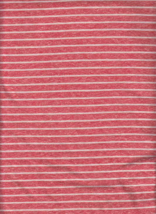 TRIBLEND STRIPE RED KNITS RED SLUB/NEPS STRIPES